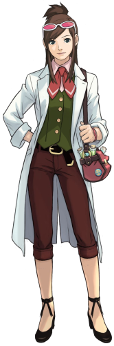 Older Ema Skye standing with her right fist on her hip and left hand on her bag strap